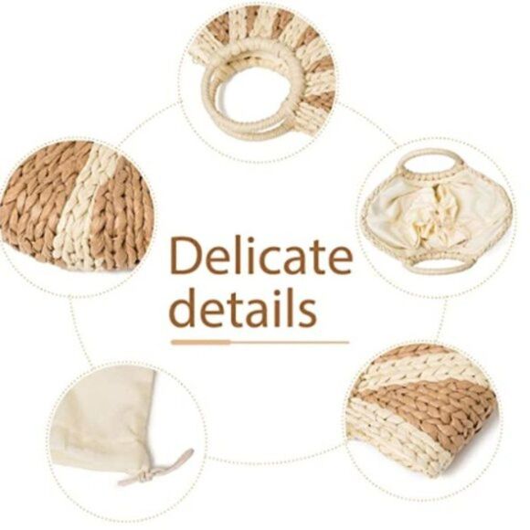 New Women Straw Paper Handbag - Picture 5 of 6